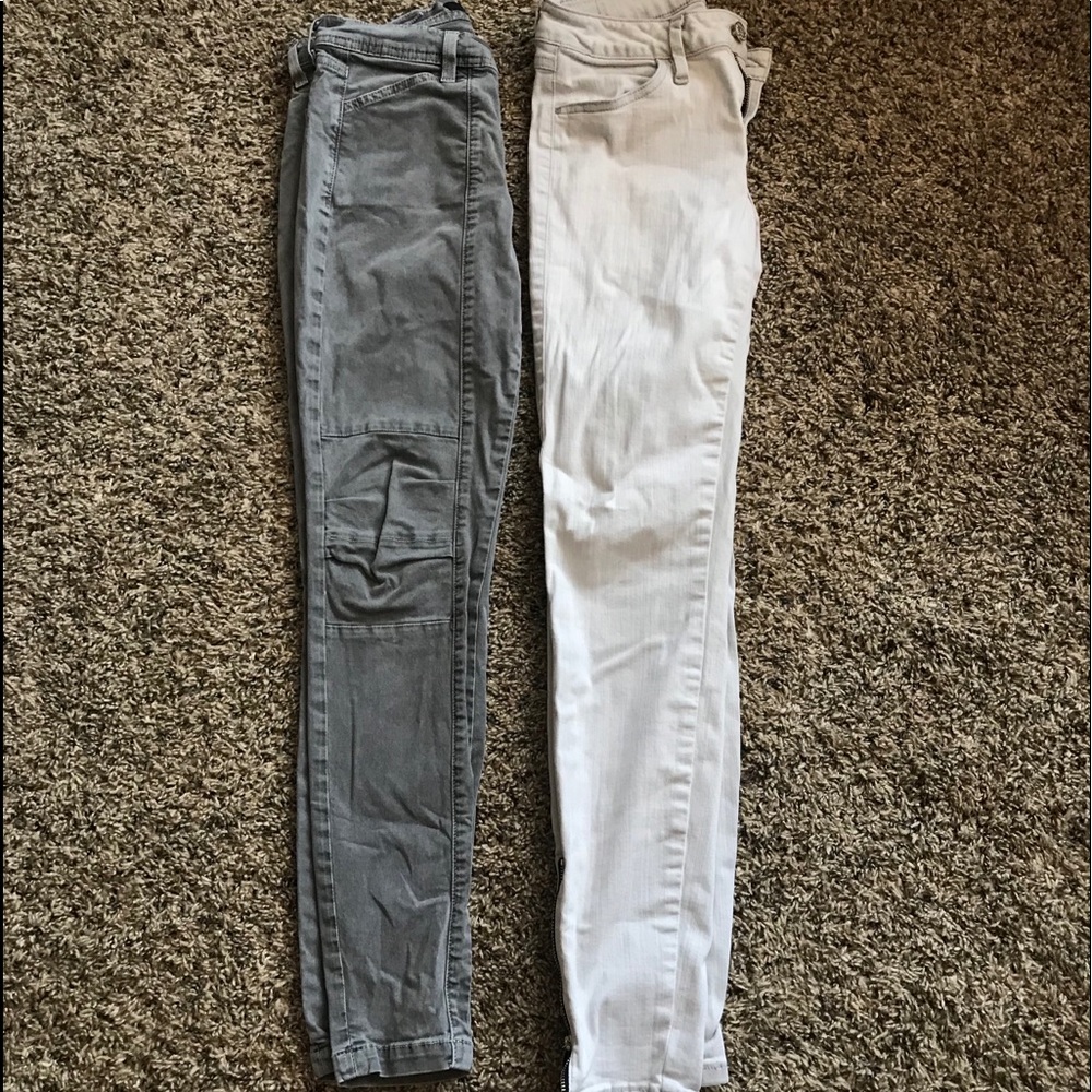 Dark and light grey jeans